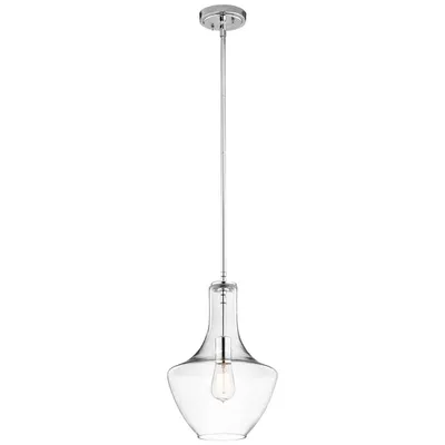 Immagine prodotto di Lampada a sospensione con paralume in vetro cromo Everly 1xE27 60W Kichler