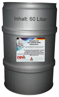 Produktbild von High Performer 15W-40 SHPD Nutzfahrzeug Ganzjahresöl 60 Liter Fass Reifen