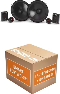 Produktbild von Lautsprecher Boxen Einbaupaket vorne JBL Stage3 607CF passend für Smart Fortwo 451 | 2x Tief-Mitteltöner 2x Hochtöner