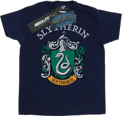 Produktbild von Harry Potter - "Slytherin" T-Shirt für Mädchen BI21007 (128) (Marineblau)