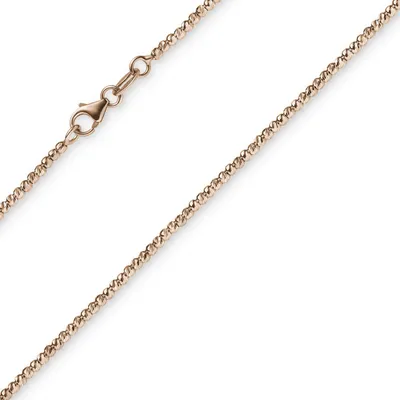 Produktbild von 1,8mm Kette Collier Kugelkette diamantiert aus 585 Gold Rotgold 45cm