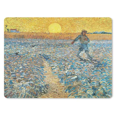 Produktbild von MuchoWow® Mauspad Mousepad Der Sämann - Vincent van Gogh 40x30 cm - Mousepads - Maus Mat - Pad - Mausunterlage - Anti Rutsch