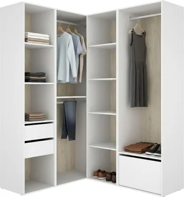 Produktbild von Rawlinson - Großer Kleiderschrank, 145x205h cm Weiß, Modular