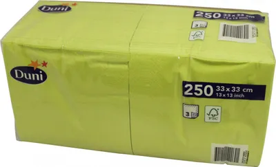 Produktbild von Duni Servietten kiwi 33x33cm 250 Stück