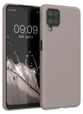 Produktbild von kwmobile Handyhülle für Samsung Galaxy A12 Hülle - TPU Case - Kabelloses Laden - Schutzhülle Cover in Taupe