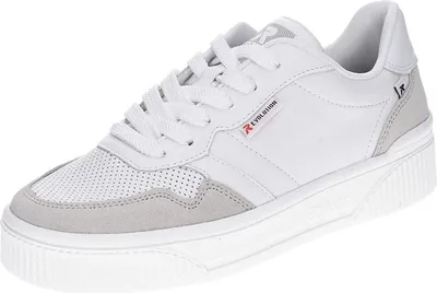 Produktbild von Rieker Evolution Damen Leder Sneaker weiß beige