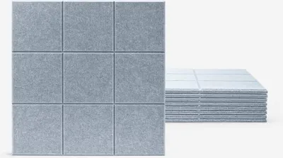 Immagine prodotto di Set di 8 pannelli fonoassorbenti 60x60 decorativi geometrici grigi Didi-G