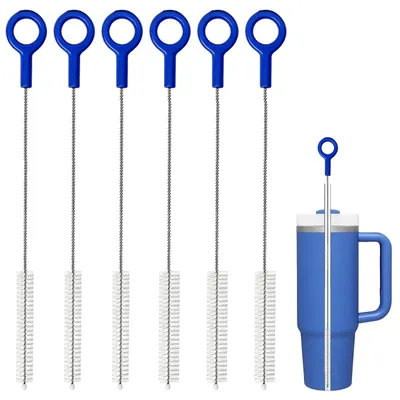 Productafbeelding van Reinigingsborsteltjes voor rietjes - 30 cm lang - set van 6 stuks