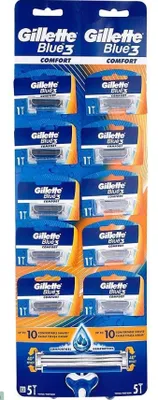 Zdjęcie produktu dla Gillette Blue 3 Plus Comfort Maszynka, 10 sztuk