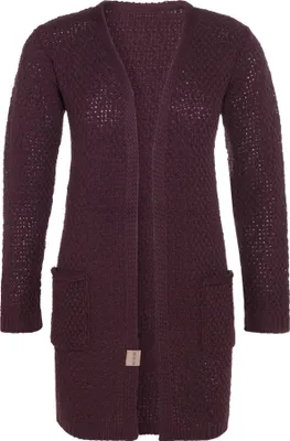 Produktbild von Knit Factory Luna Strickjacke - Aubergine - 36/38 - Mit Taschen