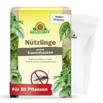 Produktbild von Neudorff SF Nematoden gegen Trauermücken - 5 Mio - für 50 Pflanzen oder 10 m² um kleine Fliegen in Blumenerde zu bekämpfen