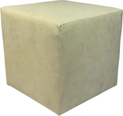 Obrázok produktu pre Velúrová stolička MAKALU 40x40 cm štvorcová - mäkká čalúnená stolička zo zamatovej látky - béžová