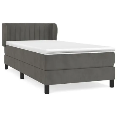 Produktbild von vidaXL Boxspringbett mit Matratze Dunkelgrau 80x200 cm Samt