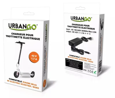 Image de Chargeur URBANGO pour Trottinette électrique 42V 1.7A