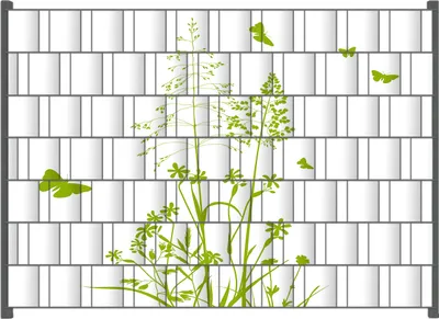 Produktbild von Wallario Zaunsichtschutz mit Motiv Grüne Sommerwiese für Ein- und Doppelstabmatten Zäune in der Größe 200 x 140 cm