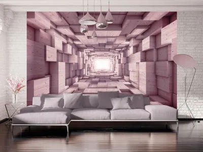 Produktbild von Vlies Fototapete 3D Effekt 350x256 cm Tapeten Wandtapete XXL Tunnel Holz a-A-0125-a-d