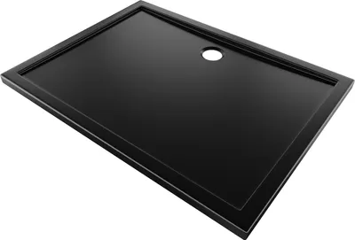 Produktbild von Mexen Flow rechteckige Duschwanne Slim 130 x 85 cm, schwarz matt - 46R708513