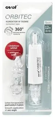 Imagen del producto de Corrector líquido Oval Orbitec, con cinta de 5 mm x 6 m + repuesto