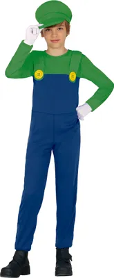 Produktbild von Superheld Abenteuerfigur Klempner Spielspaß Karneval Kinder Outfit Kostüm Fantasie, Größe: 110/116 Farbe: Grün