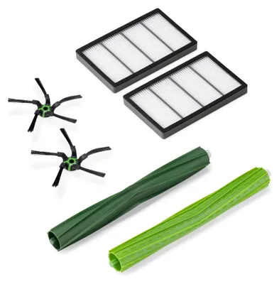 Produktbild von kwmobile Ersatzteile Set kompatibel mit iRobot Roomba s9 / s9+ - 2x Filter 2x Seitenbürste 2x Hauptbürste - Staubsauger Zubehör 6-teilig