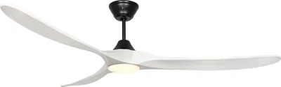 Zdjęcie produktu dla Energooszczędny wentylator sufitowy z oświetleniem LED i pilotem Eco Genuino-L czarny matowy / biały matowy 180 cm
