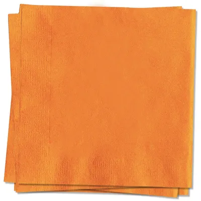 Obrázek produktu pro Papírové ubrousky, oranžové, 33x33 cm, balení 20 kusů, vhodné pro oslavy a různé příležitosti