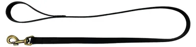 Lederne Hundeleine, Schwarz, 100 x 1,9 cm
