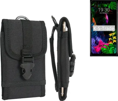 Produktbild von K-S-Trade Holster Handy Hülle kompatibel mit LG Electronics G8s ThinQ Holster Handytasche Gürtel Tasche Schutz Hülle Robust Outdoor schwarz