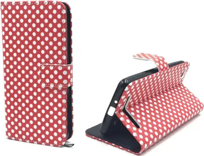 Produktbild von Handyhülle Tasche für Handy Xiaomi Redmi 3 Polka Dot Rot