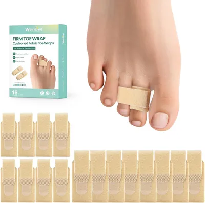 Obrázek produktu pro Náplasti na korekci prstů, 16 kusů, polstrované, vhodné pro kladívkové prsty a prsty s deformacemi