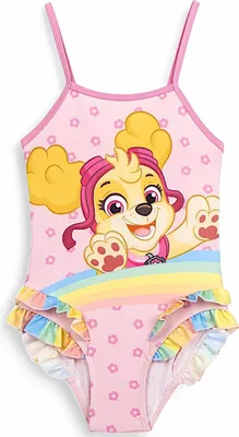 Produktbild von Badeanzug PAW Patrol Skye mit Rüschendetails & Glitzer Rosa 98 cm