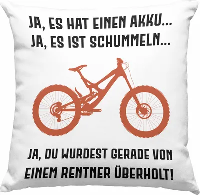 Produktbild von Trendation - Elektrofahrrad E-Bike Deko-Kissen mit Füllung 40x40 mit Spruch Geschenk Ebike Lustige Geschenke  Deko-Kissen mit Füllung 40x40 Rentner Sprüche Rentnerin (Rosa)