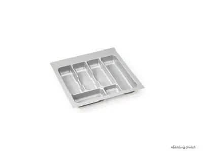 Obrázok produktu pre Zásobník na príbory-2, sivý 60 cm (š 500-540 x d 360-440 mm) so 7 priehradkami / zásobník na príbory / príborník