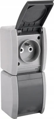 Imagen del producto de Toma de corriente vertical doble, grado de protección IP54