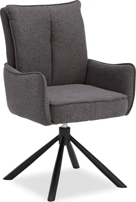 Image de Chaise de Salle à Manger Moderne Tissu Anthracite Design Chaise de Cuisine Chaise pas Cher Fauteuil Rembourrée