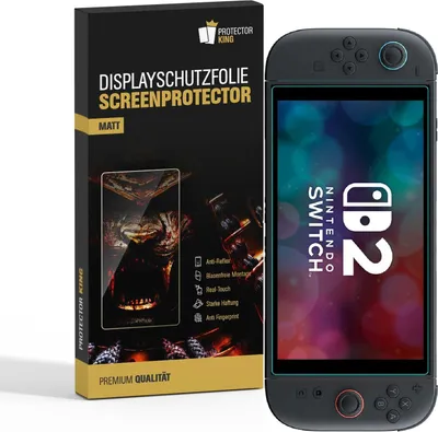 Produktbild von 6x Displayschutz für Nintendo Switch 2 Anti-Reflex, matt, entspiegelt Schutzfolie Folie Screen-Protector
