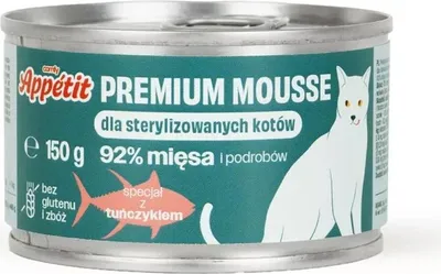 Immagine prodotto di Comfy Appetit Premium Mousse Sterilized 150g - Cibo per gatti al gusto di tonno per gatti dopo la sterilizzazione Aquael