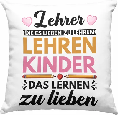 Produktbild von Trendation - Lehrer Abschiedsgeschenk Lehrerin Geschenk Deko-Kissen mit Füllung 40x40 zum Abschied Klassenlehrerin Danke Geschenkidee (Grün)