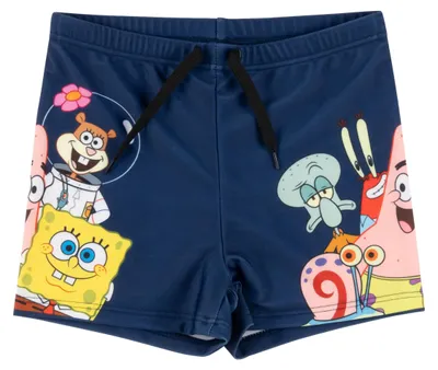 Produktbild von Spongebob Schwammkopf Badehose für Jungen - Kinder Schwimmhose Badekleidung Hose Blau 134-140