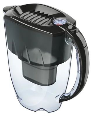 Produktbild von AQUAPHOR Wasserfilter Amethyst schwarz inkl. 1 MAXFOR+ Filterkartusche - Komfort-Wasserfilter zur Reduzierung von Kalk, Chlor & weiteren Stoffen