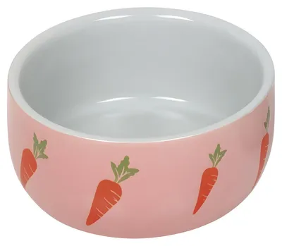 Zdjęcie produktu dla Miska ceramiczna Nobby Nager "Carrot" różowa Ø 11 x 4,5 cm, 0,3 l
