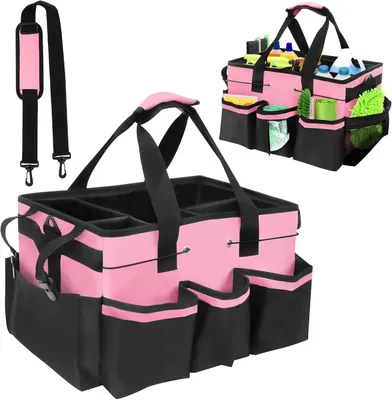 Produktbild von Reinigungstasche 23x45x26 cm, wasserdicht, Griff und Schultergurte, 2 Fächer, für Haushalt