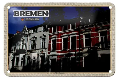 Produktbild von Blechschild Städte Bremen Deutschland Schwachhausen 18x12cm Schild