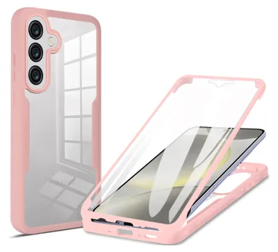 Produktbild von 360° Hülle für Samsung A36 / A56, 360 Grad Handyhülle mit Integriertem Displayschutz in Rosa