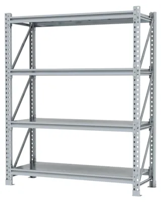 Produktbild von Povag Schwerlastregal, 600 kg Fachlast, Lagerregal mit 4 Ebenen, 200x164x60 cm