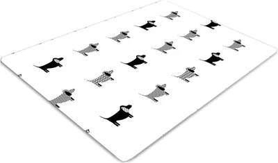 Produktbild von Stuhlunterlage Bürostuhlunterlage 120 cm x 90 cm Bodenmatte Bürostuhlunterlage - Dackel