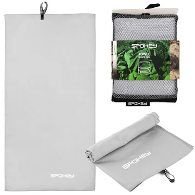 Obrázek produktu pro Rychleschnoucí ručník z mikrovlákna Spokey 50 x 120 cm, šedý, do posilovny a na kempování