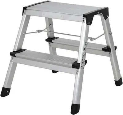Produktbild von Famanu Aluminium-Stehleiter 2-Stufen mit großem Plattform – Tragkraft 150 kg