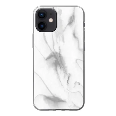 Produktbild von MuchoWow® Handyhülle Schutzhülle Hülle für iPhone 12 Marmor - Grau - Weiß - Abstrakt - Marmoroptik Silikon Softcase Handy Hülle - Schutzhülle