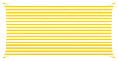 Obrázek produktu pro vidaXL Sluneční plachta, žlutá a bílá, 5 x 2,5 m, 100 % polyester Oxford